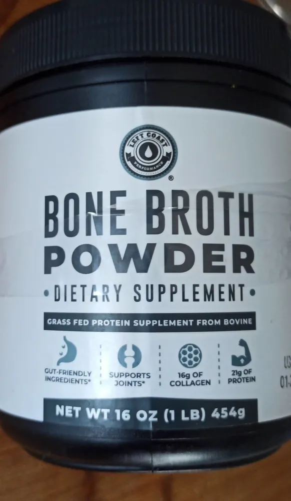 Bone broth powder dietary supplement