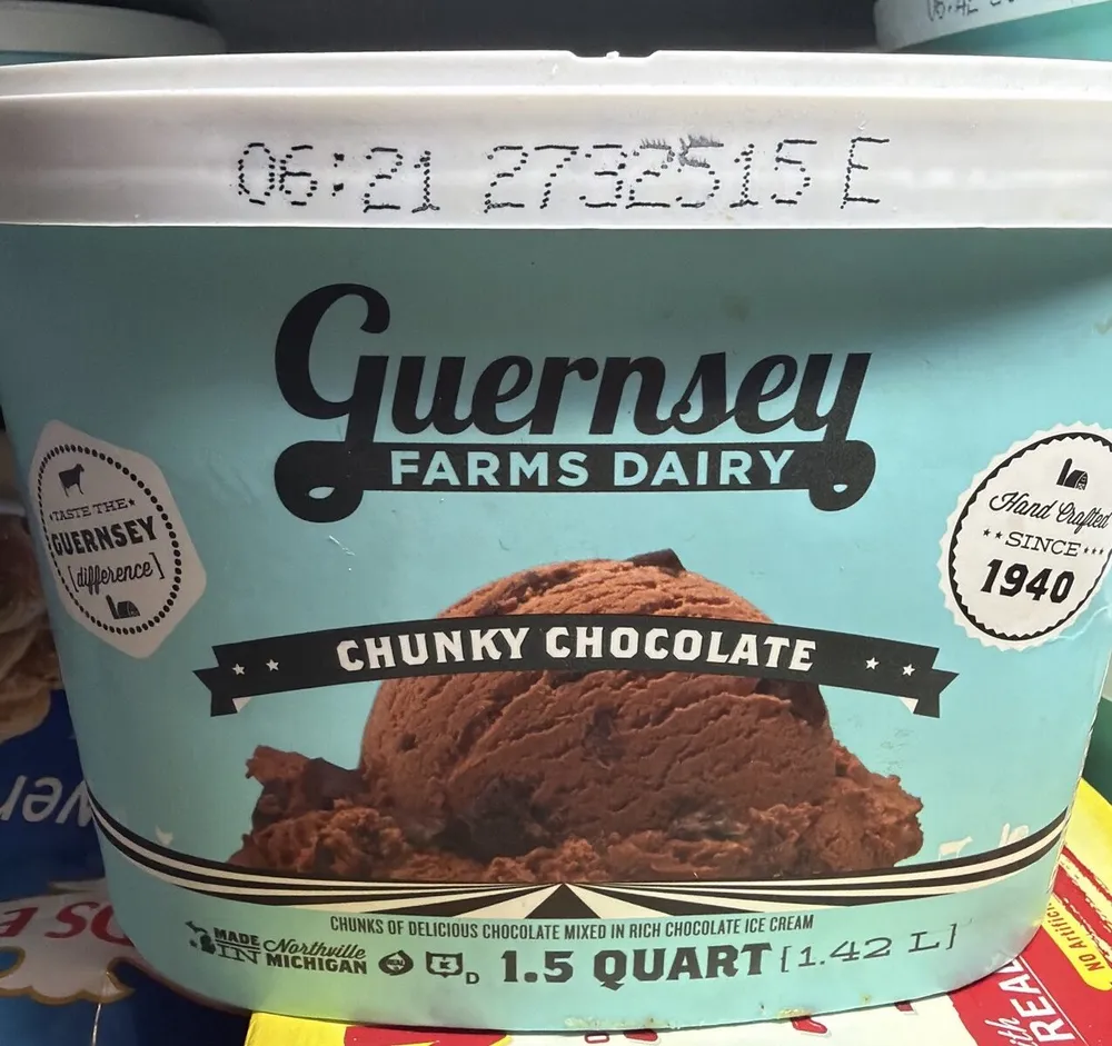Chunky chocolate ice cream