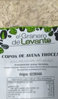 Copos de avena troceados
