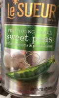 Very Young Small Sweet Peas with mushrooms & pearl onions