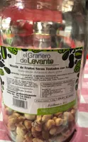 Mezcla de frutos secos tostados con sal