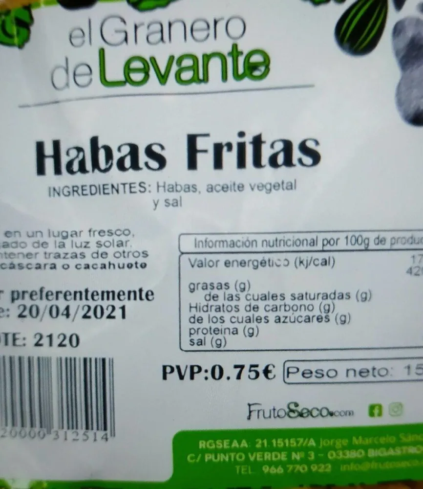 Habas fritas