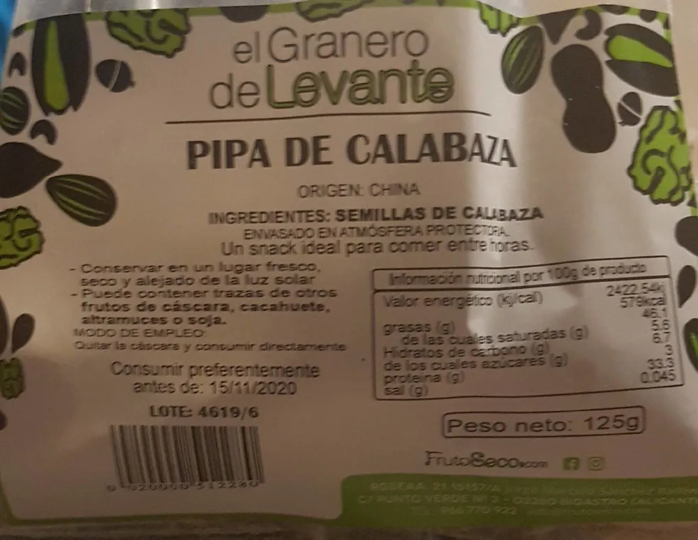 Pipas de calabaza