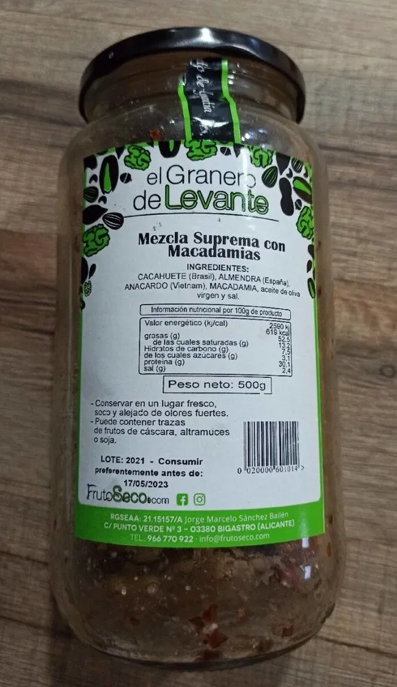 Mezcla suprema con macadamias