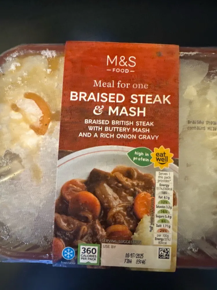 Braised steak and mash