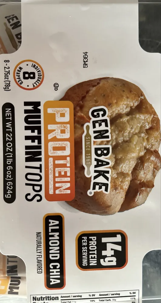 Protein muffin top almond Chia