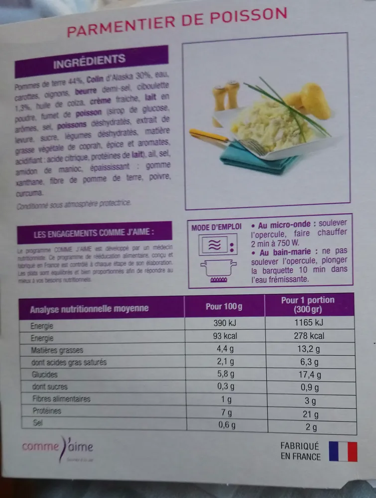 parmentier de poissons