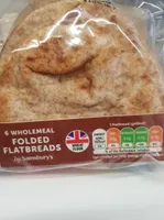 Wholemeal folded flatbread