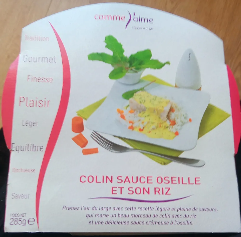 Colin sauce oseille et son riz