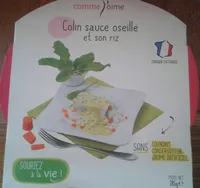 Colin sauce oseille et son riz