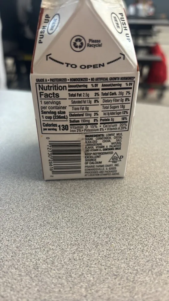 school chocolate milk