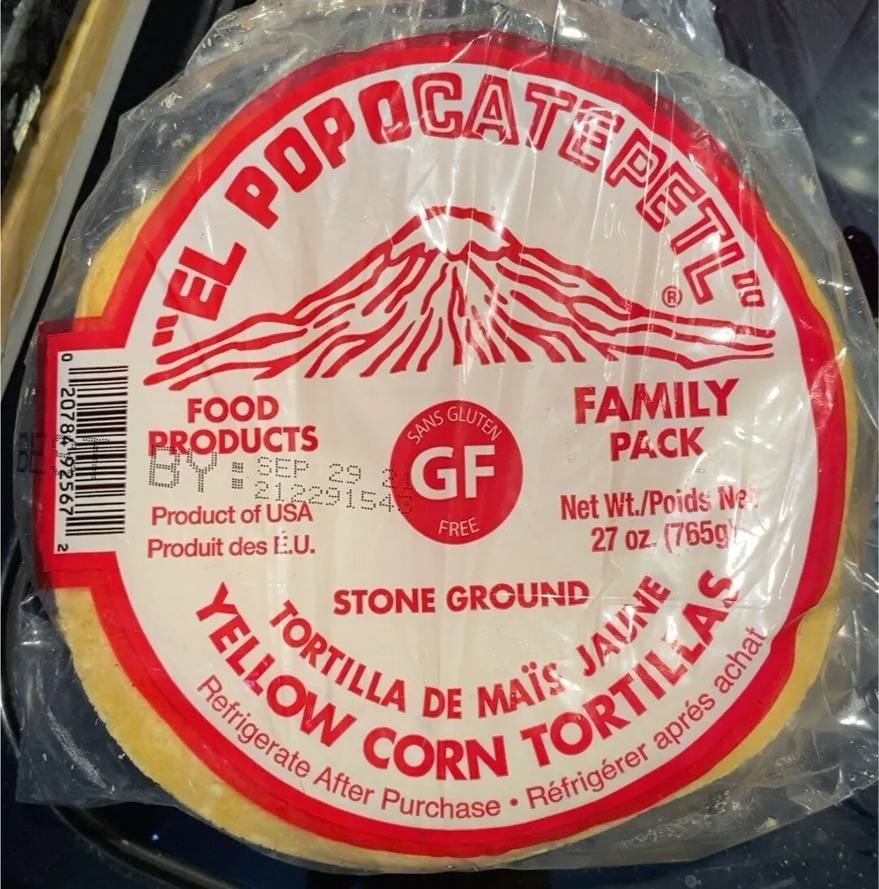 Yellow corn tortilla