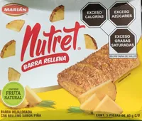 Barras rellenas de piña