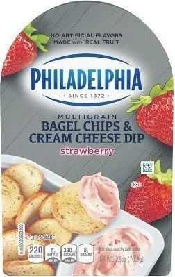 bagel chips & cream cheese dip strawberry