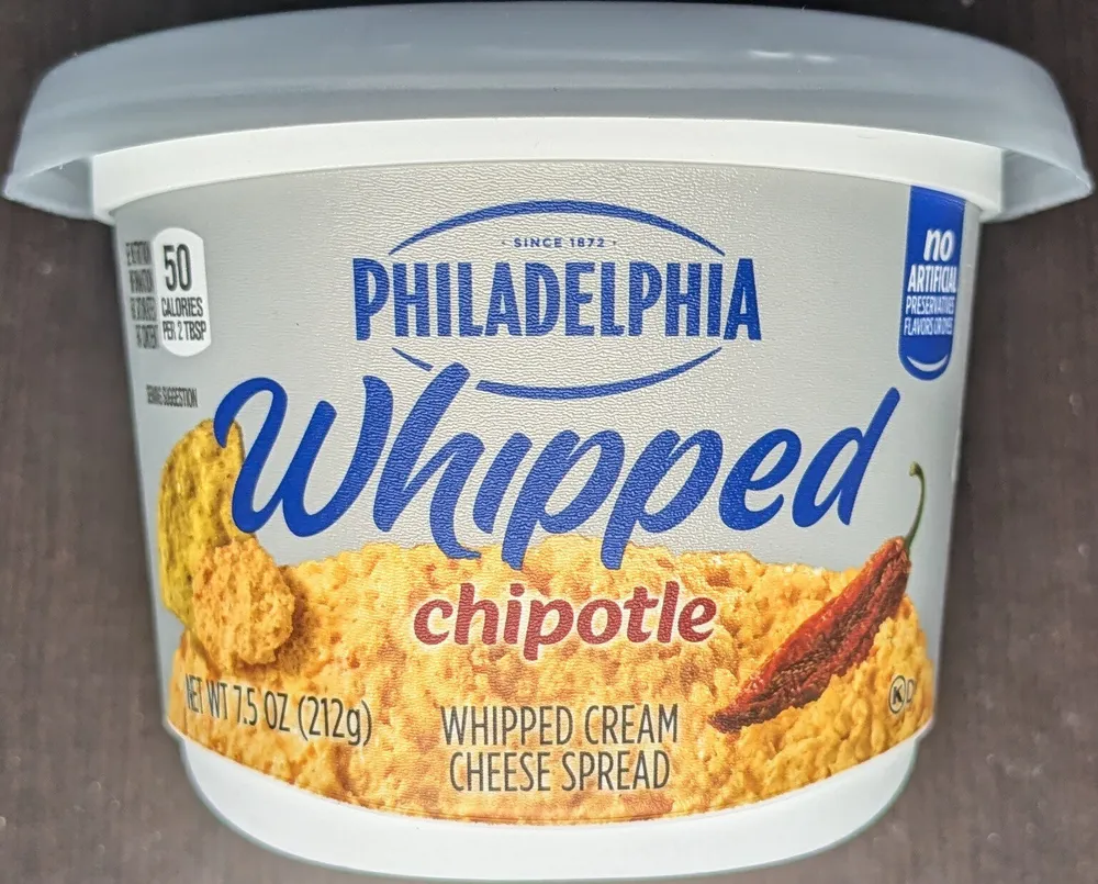 Whipped chipotle whipped cream cheese spread