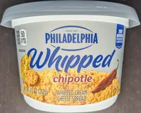 Whipped chipotle whipped cream cheese spread