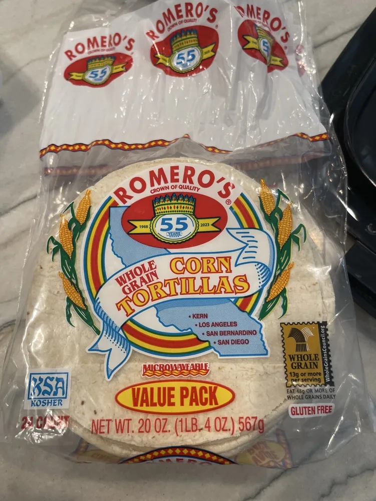 Whole Grain Corn Tortillas