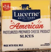American slices pasteurized prepared cheese product