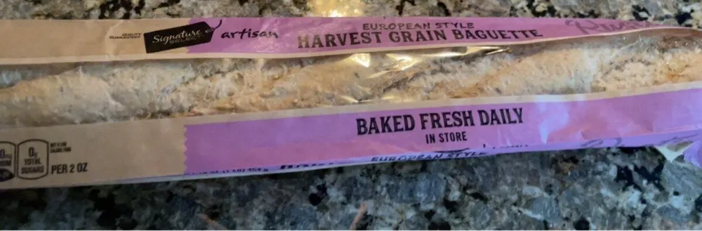 Select artisan rustic european style harvest grain baguette