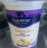 Vanilla flavored yogurt made with whole milk