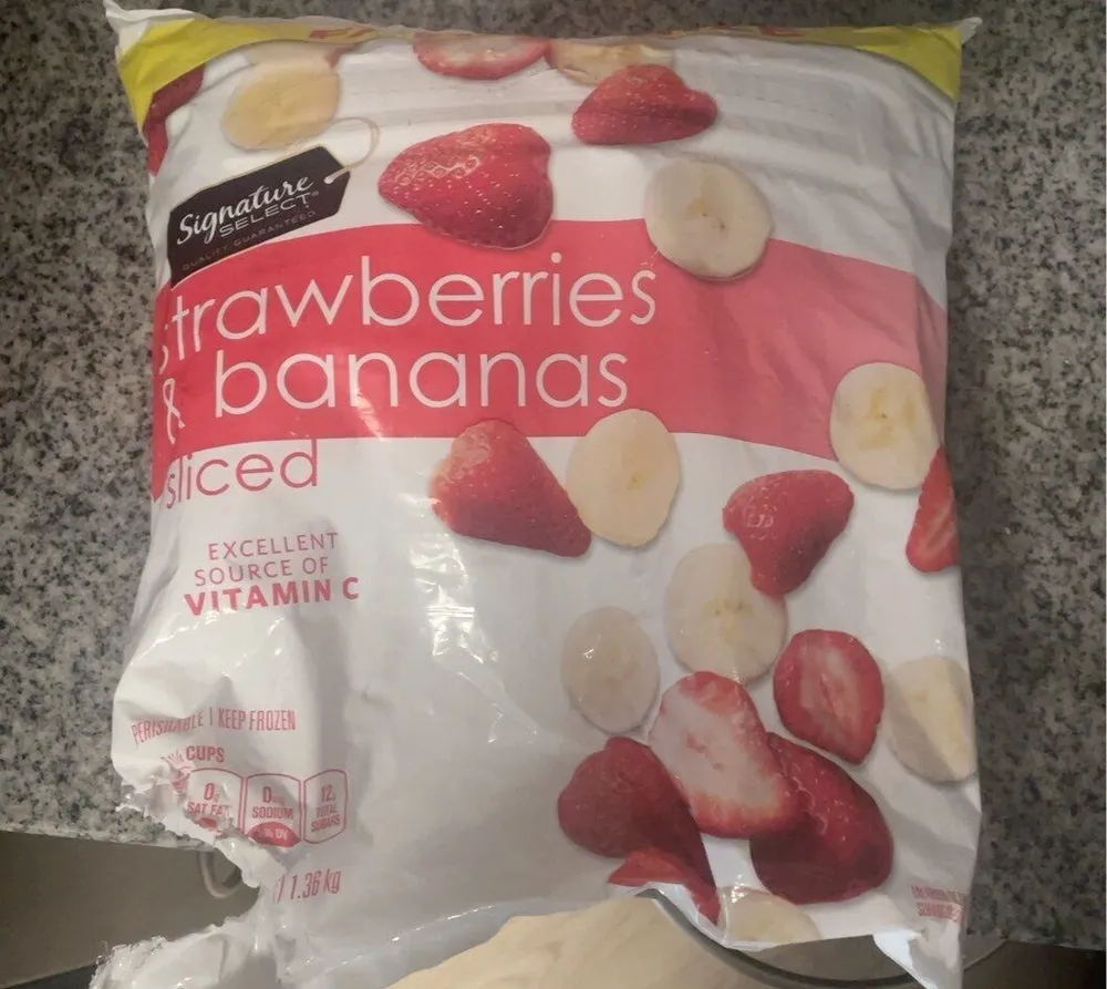 strawberries & bananas sliced