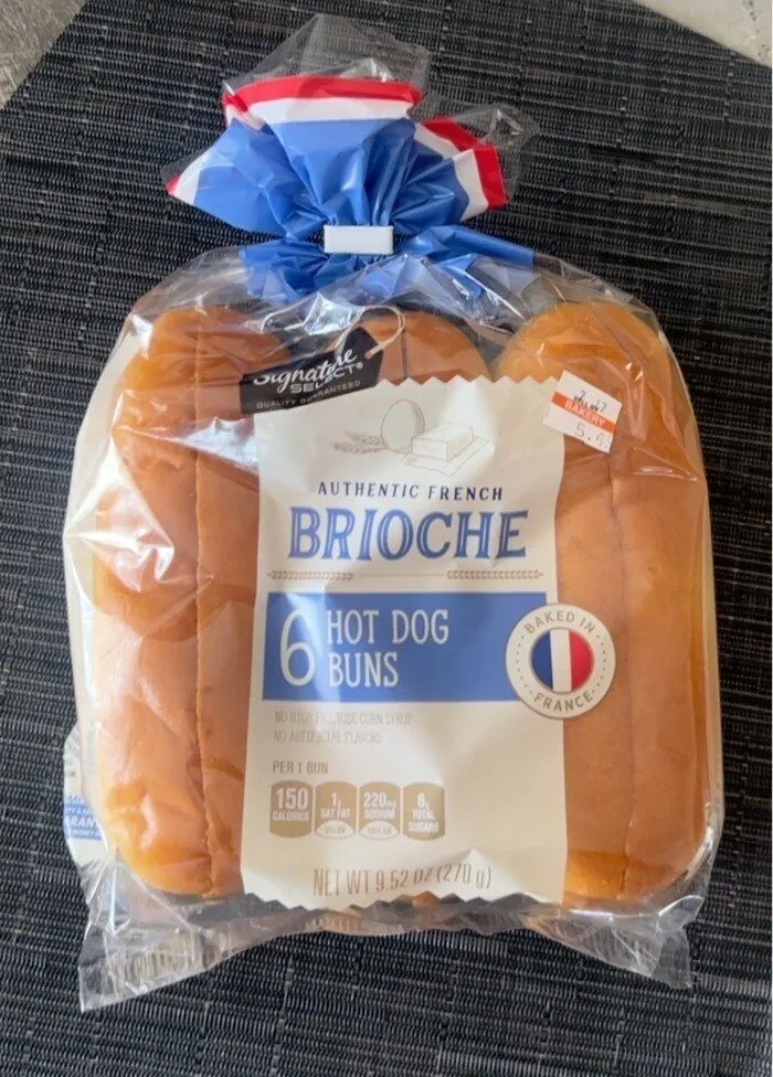 Authentic French Brioche Hot Dog Buns