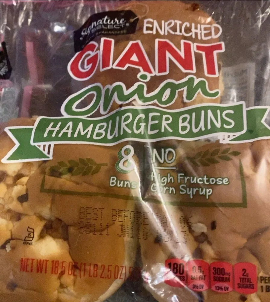 Enritched Giant Onion Hamburger Buns