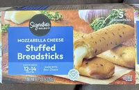 Mozzarella cheese stuffed breadsticks