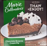 Chocolate Brownie Cream Pie