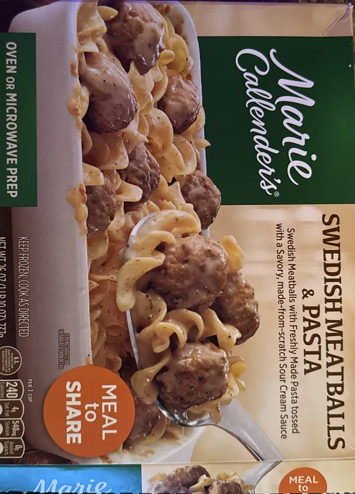 Swedish meatballs and pasta