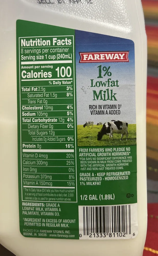 1% Lowfat Milk