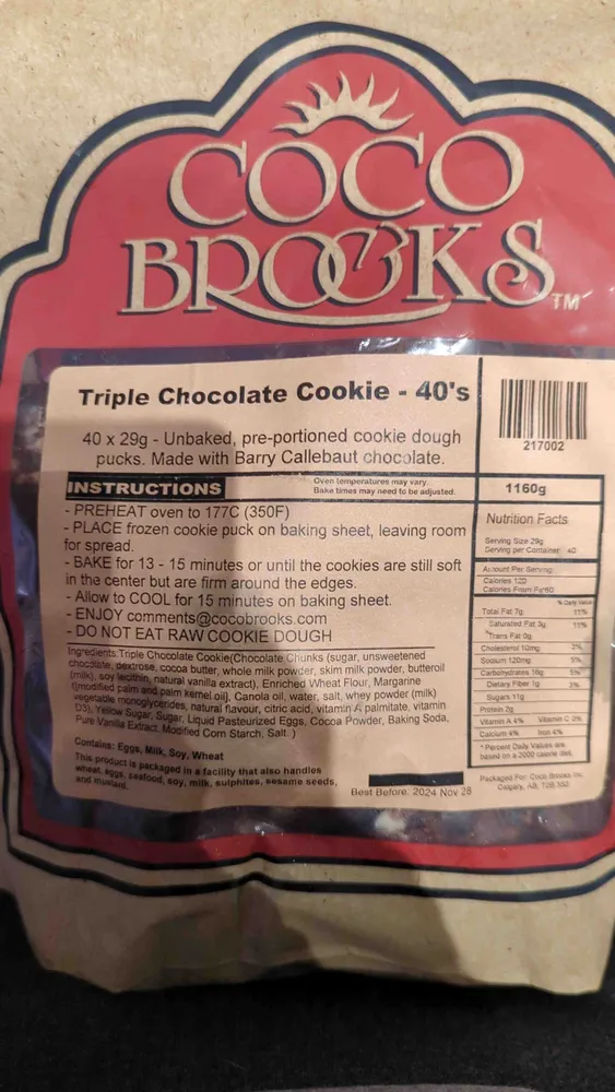 Triple chocolate cookies