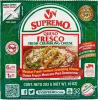 Queso Fresco Natural Mexican Style Fresh Farmer's Cheese for Crumbling
