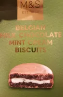 belgian milk chocolate mint cream biscuits