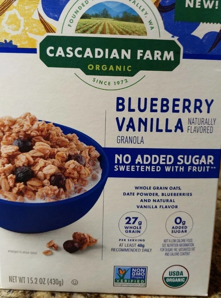 No Added Sugar Blueberry Vanilla Granola