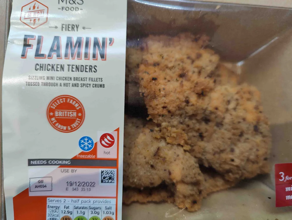 Flaming chicken tenders