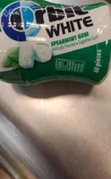 White spearmint sugarfree gum, spearmint