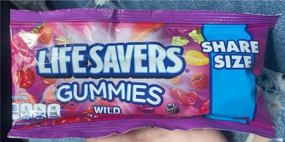Lifesavers wild berries share size
