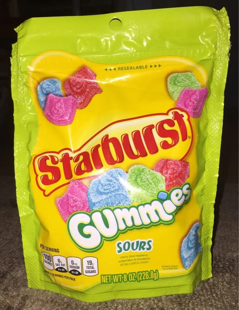 Cherry, blue raspberry, watermelon & strawberry sours gummies, cherry, blue raspberry, watermelon & strawberry
