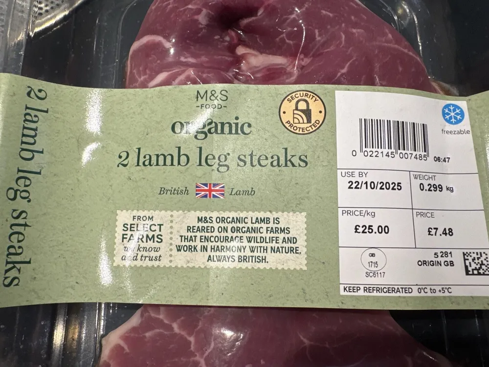 2 Lamb Leg Steaks