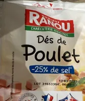 Dés de poulet -25% de sel