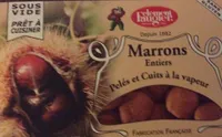 Marrons entiers pelés et cuits à la vapeur