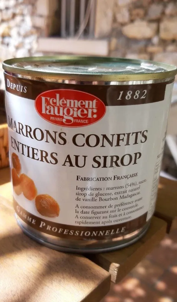 Marrons confits entiers au sirop