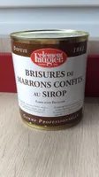 Brisure de marrons confits au sirop