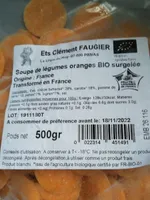 Soupe de légumes oranges bio surgelée
