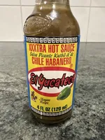 Xxxtra hot sauce, chile habanero