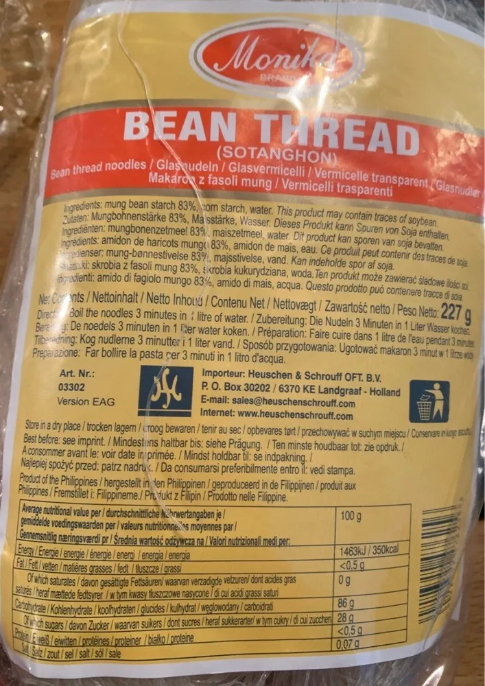 Bean thread noodles