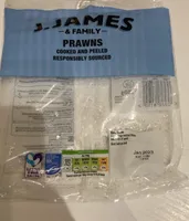 Prawns cooked and peeled responsibly sourced
