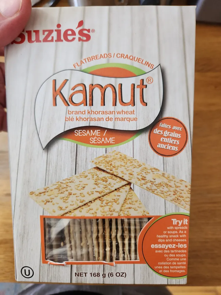 Suzie's, kamut flatbread, sesame