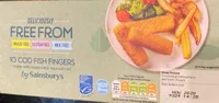 Deliciously freefrom cod fish fingers